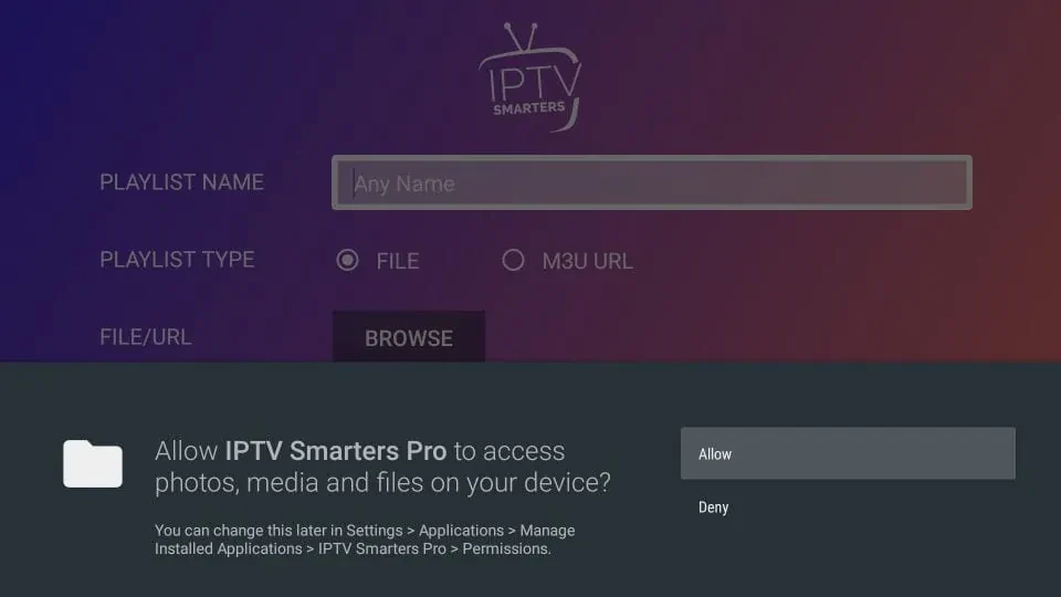 How to Install Smarters Player on Apple / IOS 5 allow permission iptv smarters on firestick